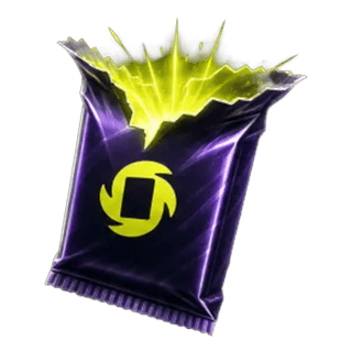 A LastPack booster pack bursting open